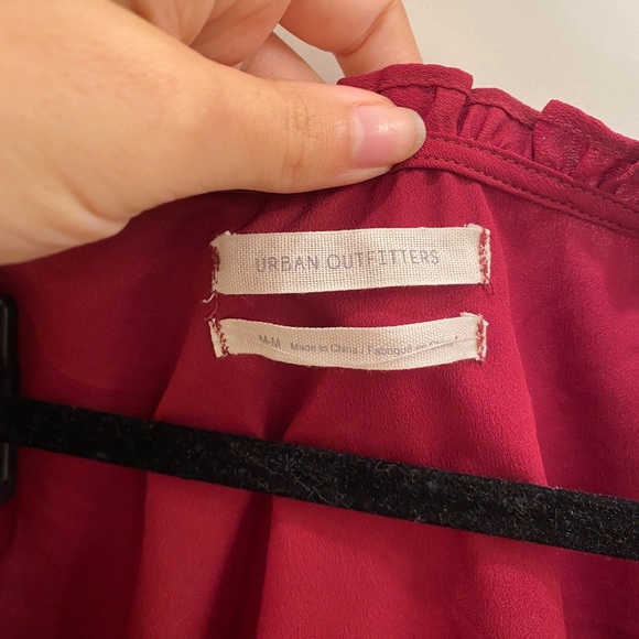 Urban Outfitters Riley Ruffle Tie-Front Blouse - Picture 5 of 5